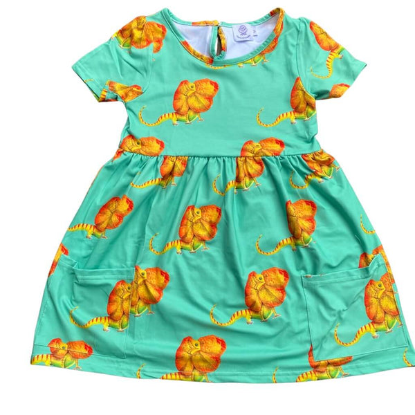 Cheeky Chickadee Girls 5T Dress purchases Crocodile/Alligator