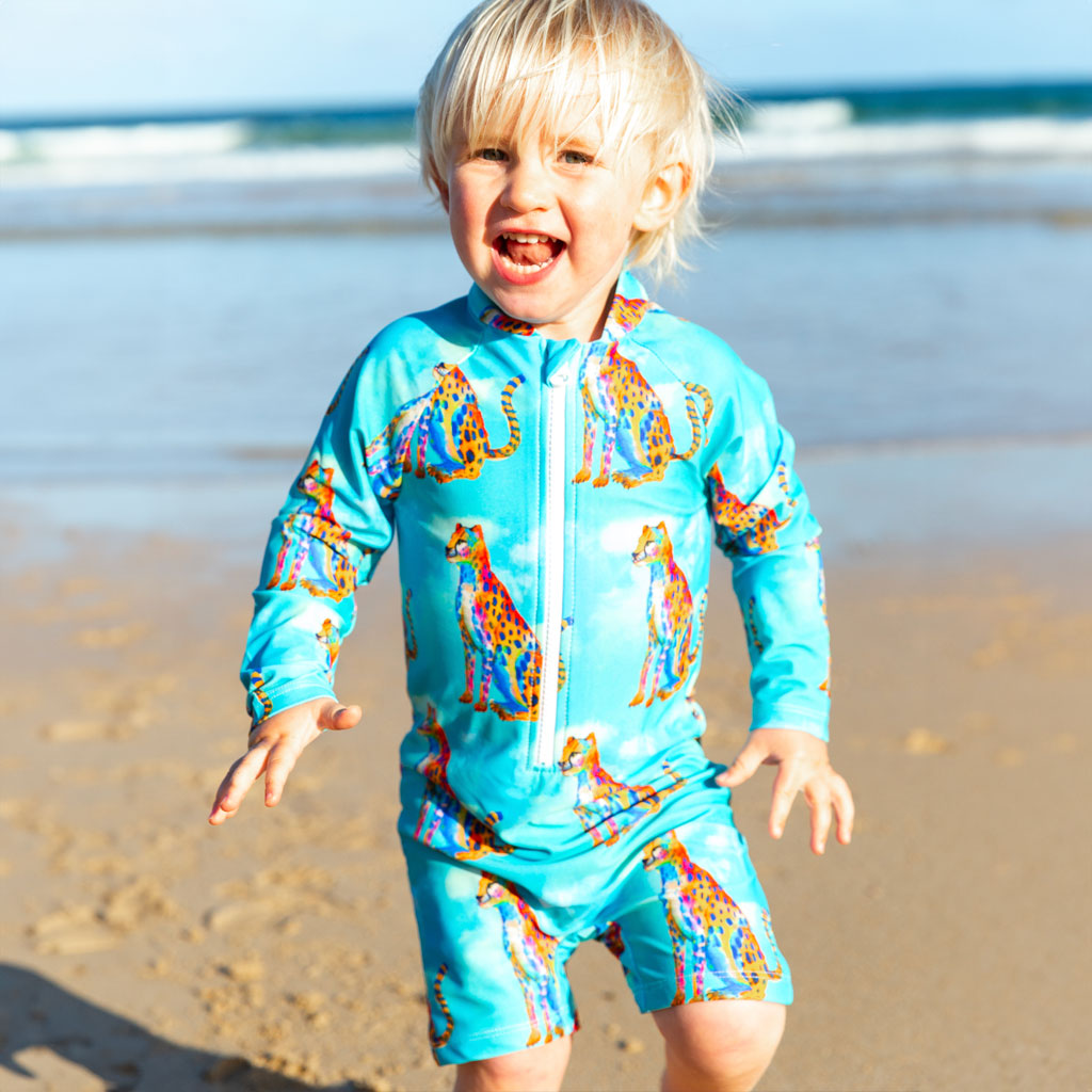 Boys long hot sale sleeve swimsuit