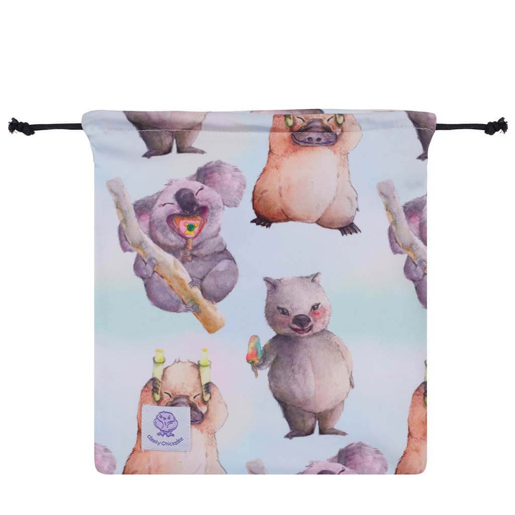 Ice Cream Animals Women's One Piece Sleeveless Swimsuit Gift Bag