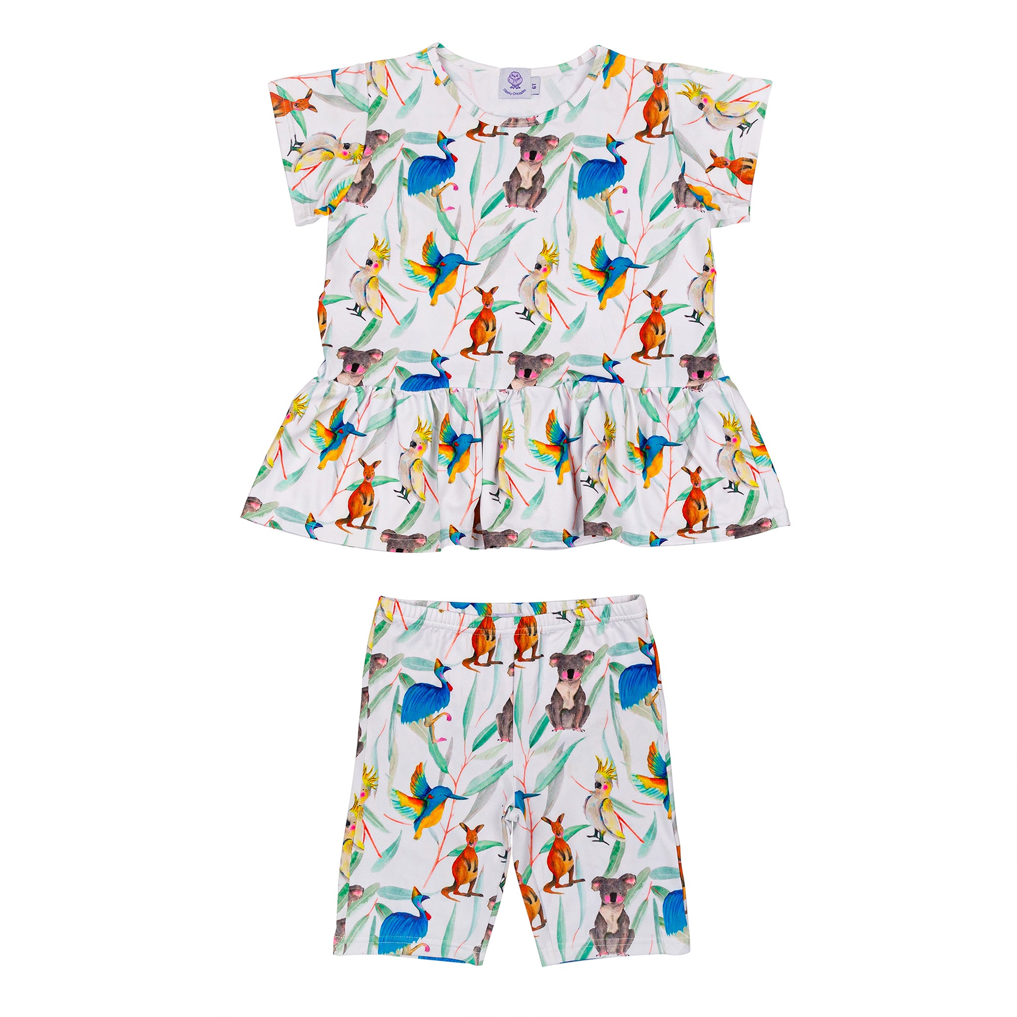 Australian Natives Frill Tee & Shorts Set - Cheeky Chickadee Store