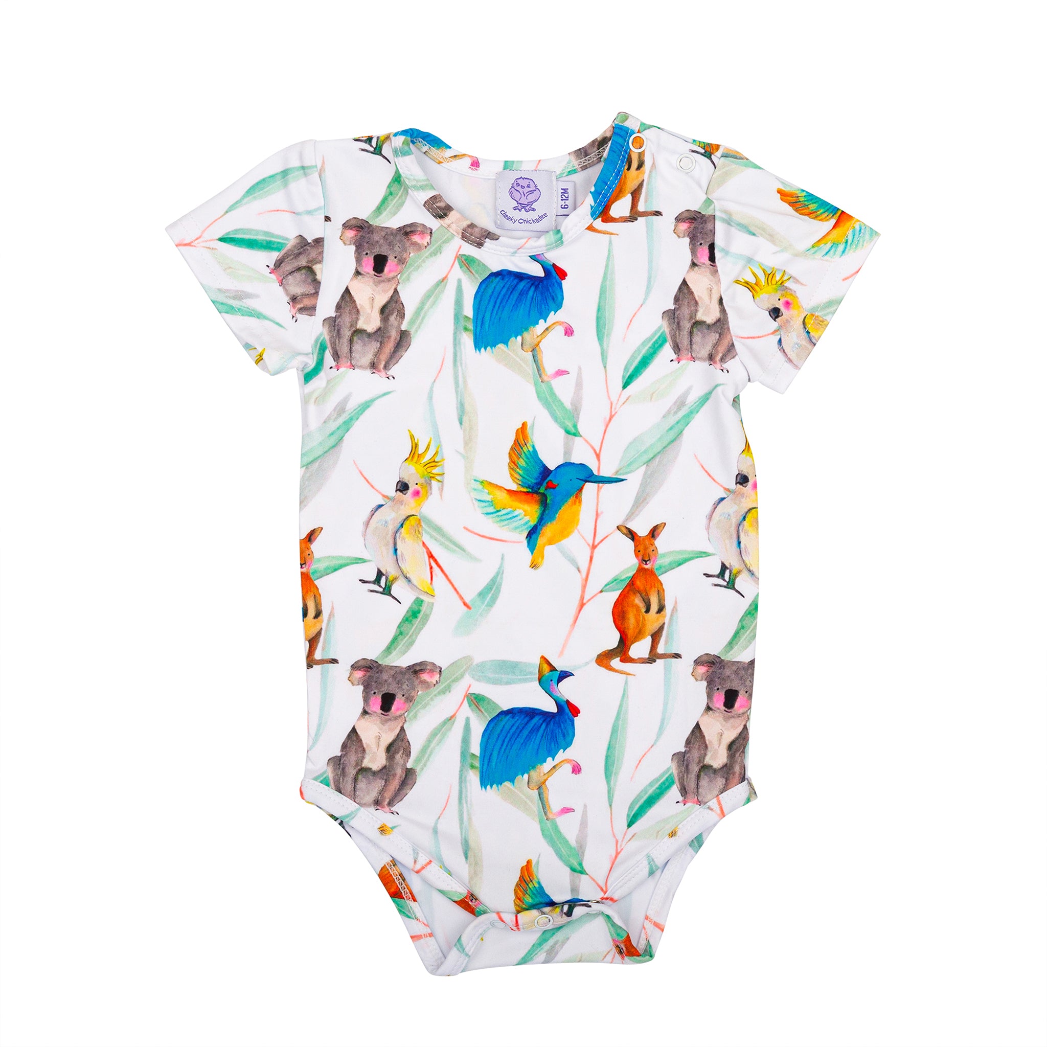 Australian Natives Short Sleeve Onesie - Cheeky Chickadee Store