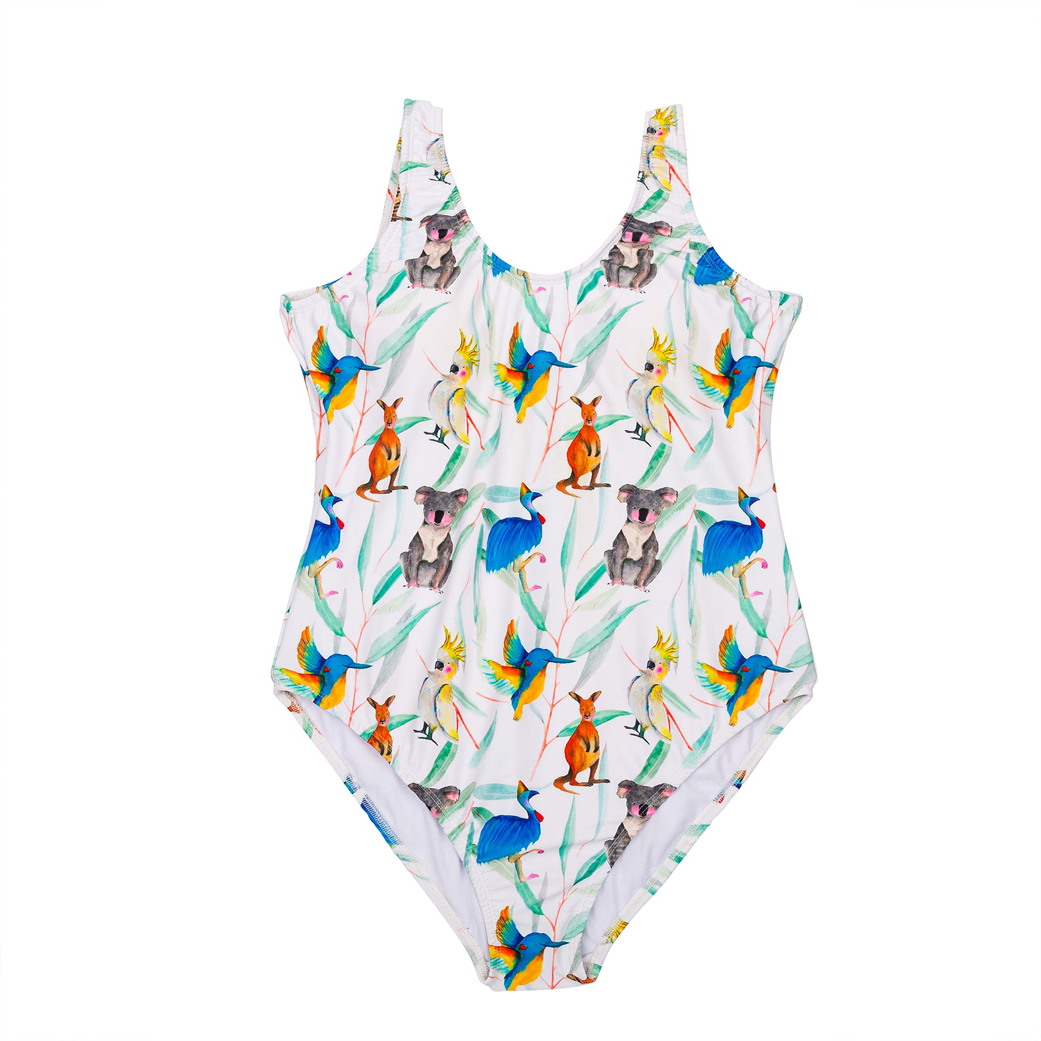 Australian Natives Women's One Piece Sleeveless Swimsuit - Cheeky Chickadee Store