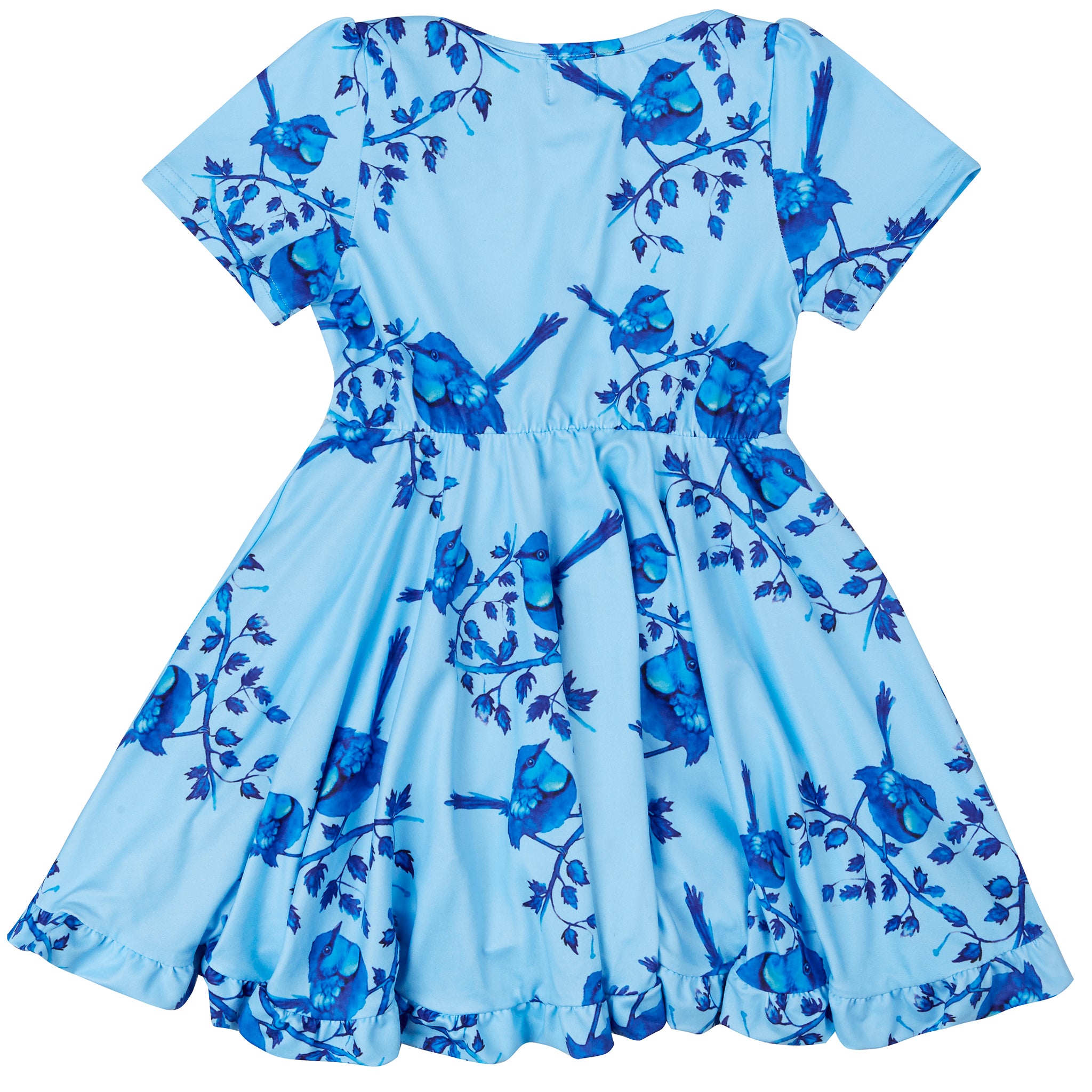 Blue Splendid Fairy-wren Twirl Dress - Cheeky Chickadee Store