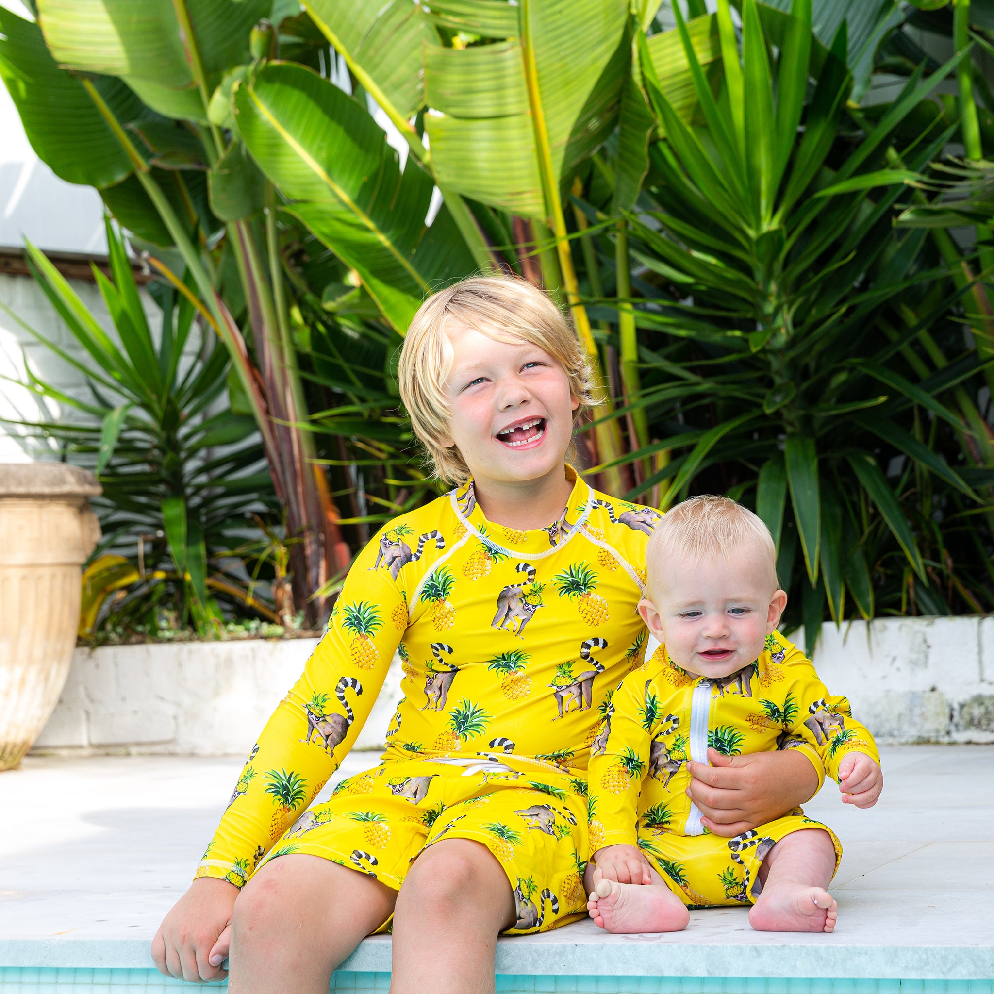 Pineapple Lemurs Kids' Boardshorts - Cheeky Chickadee Store