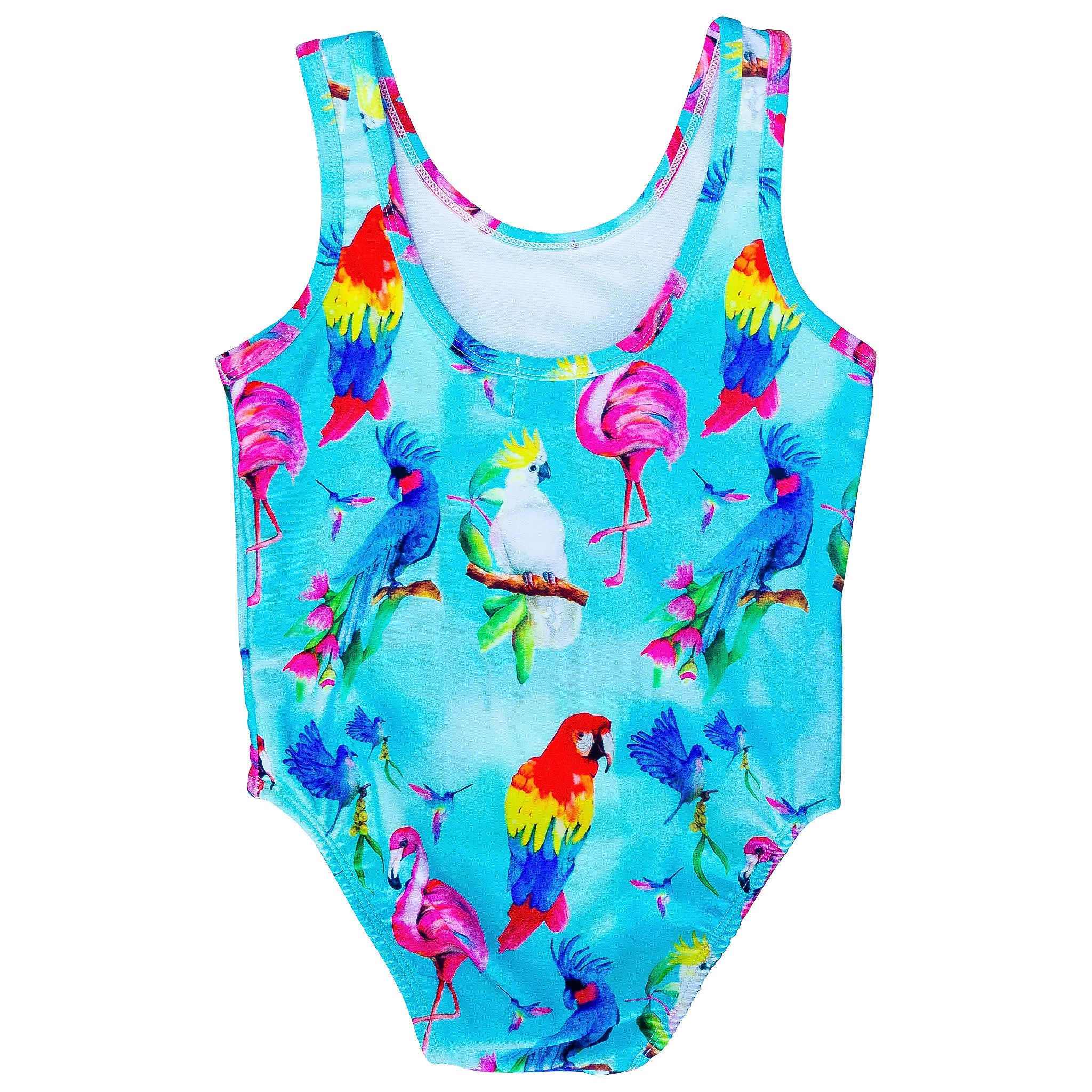 Fancy Flock Girls Sleeveless Swimsuit - Cheeky Chickadee Store