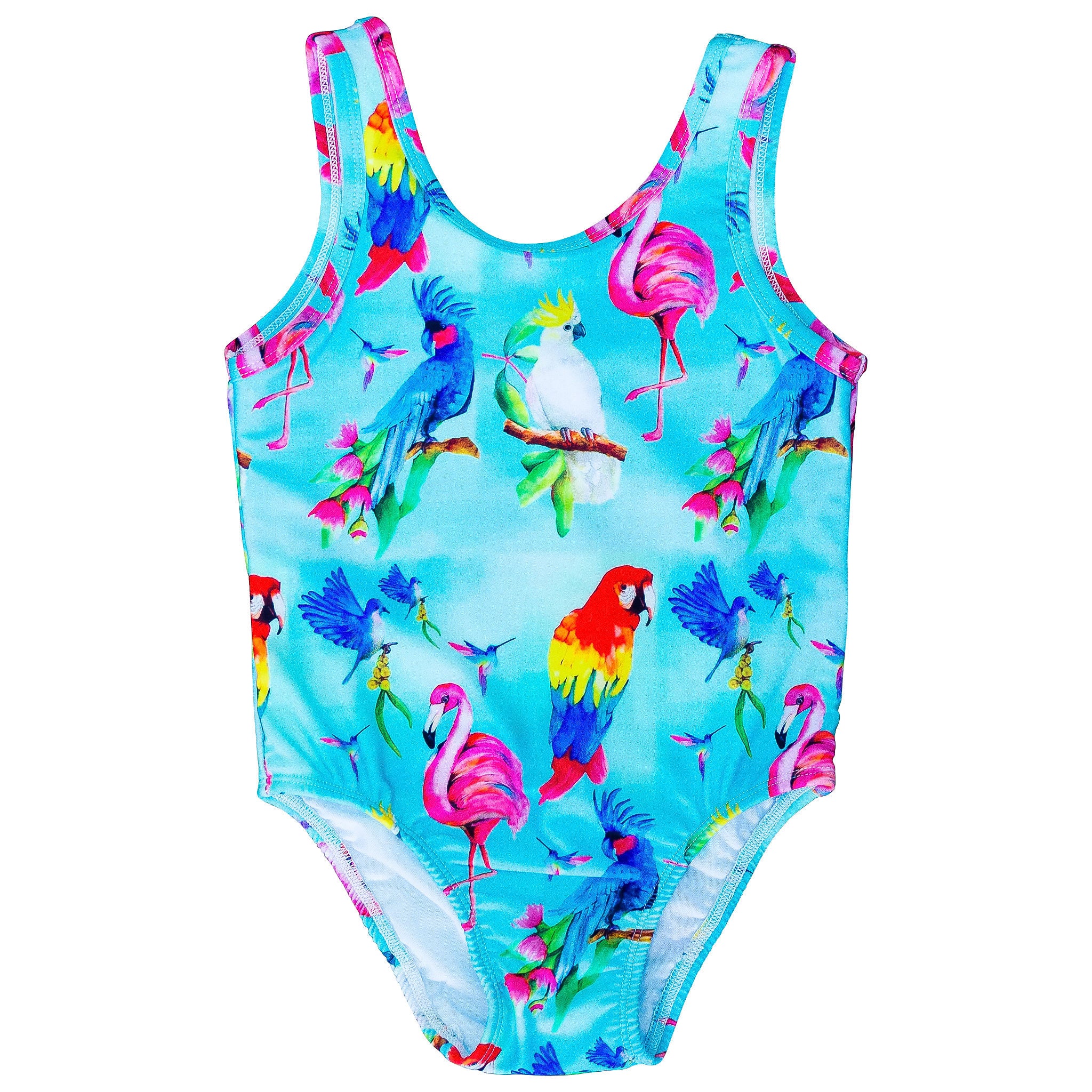 Fancy Flock Girls Sleeveless Swimsuit - Cheeky Chickadee Store