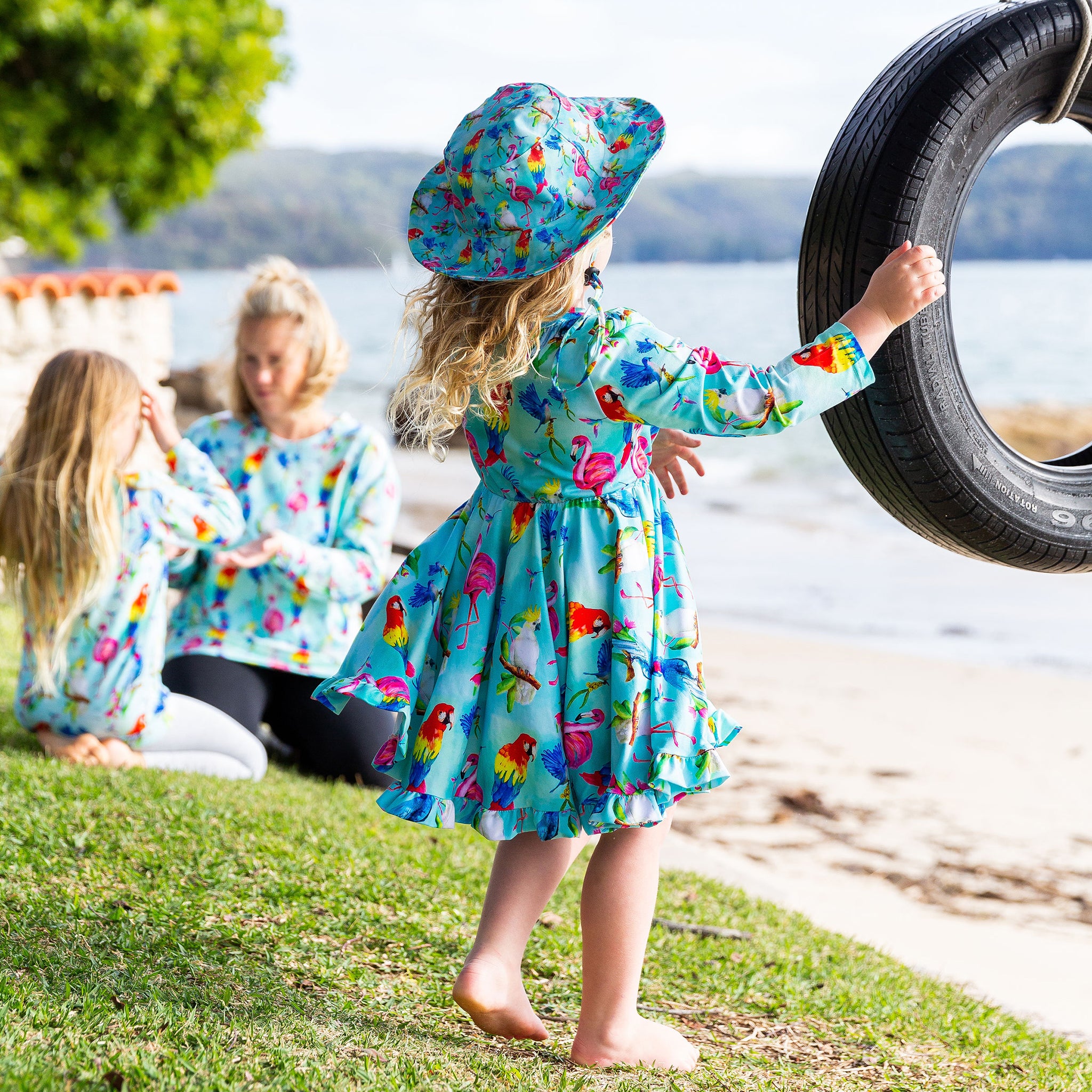 Fancy Flock Beach Hat - Cheeky Chickadee Store