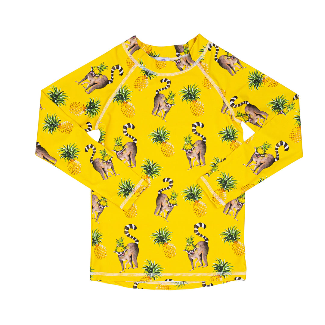 Pineapple Lemurs Kids' Rash Top - Cheeky Chickadee Store