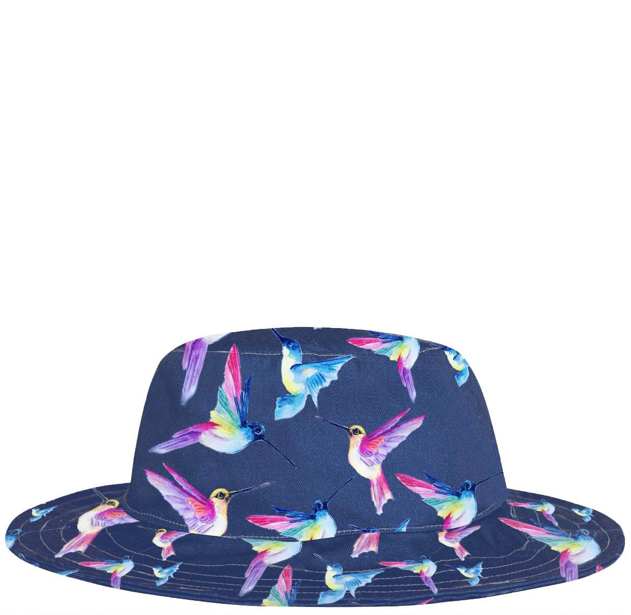 Navy Hummingbirds Beach Hat - Cheeky Chickadee Store