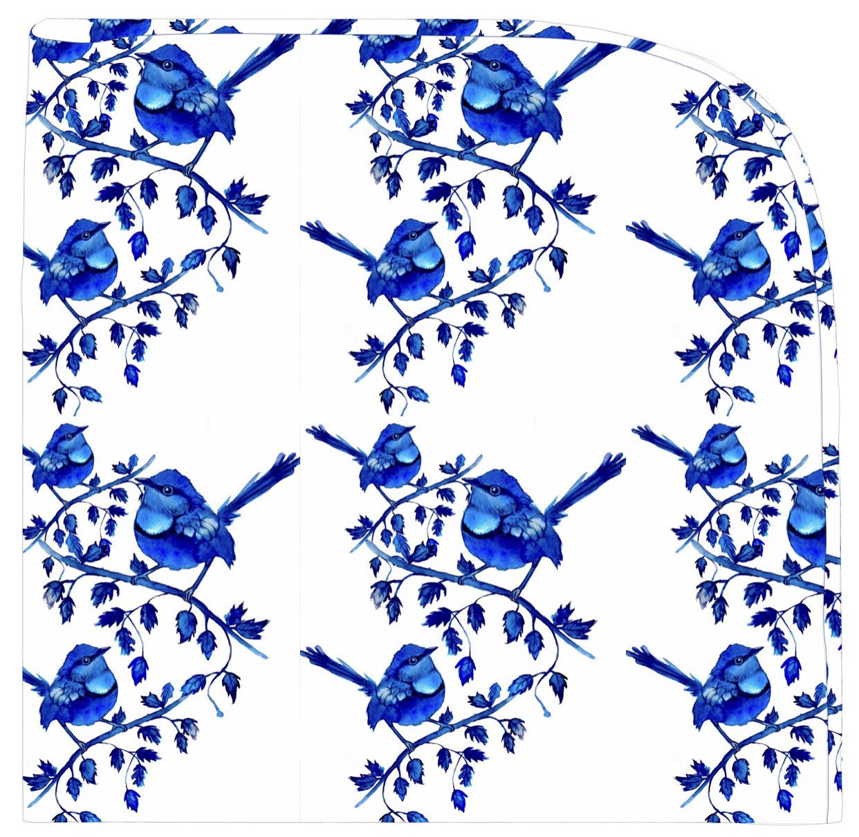 White Splendid Fairy-wren Wrap - Cheeky Chickadee Store