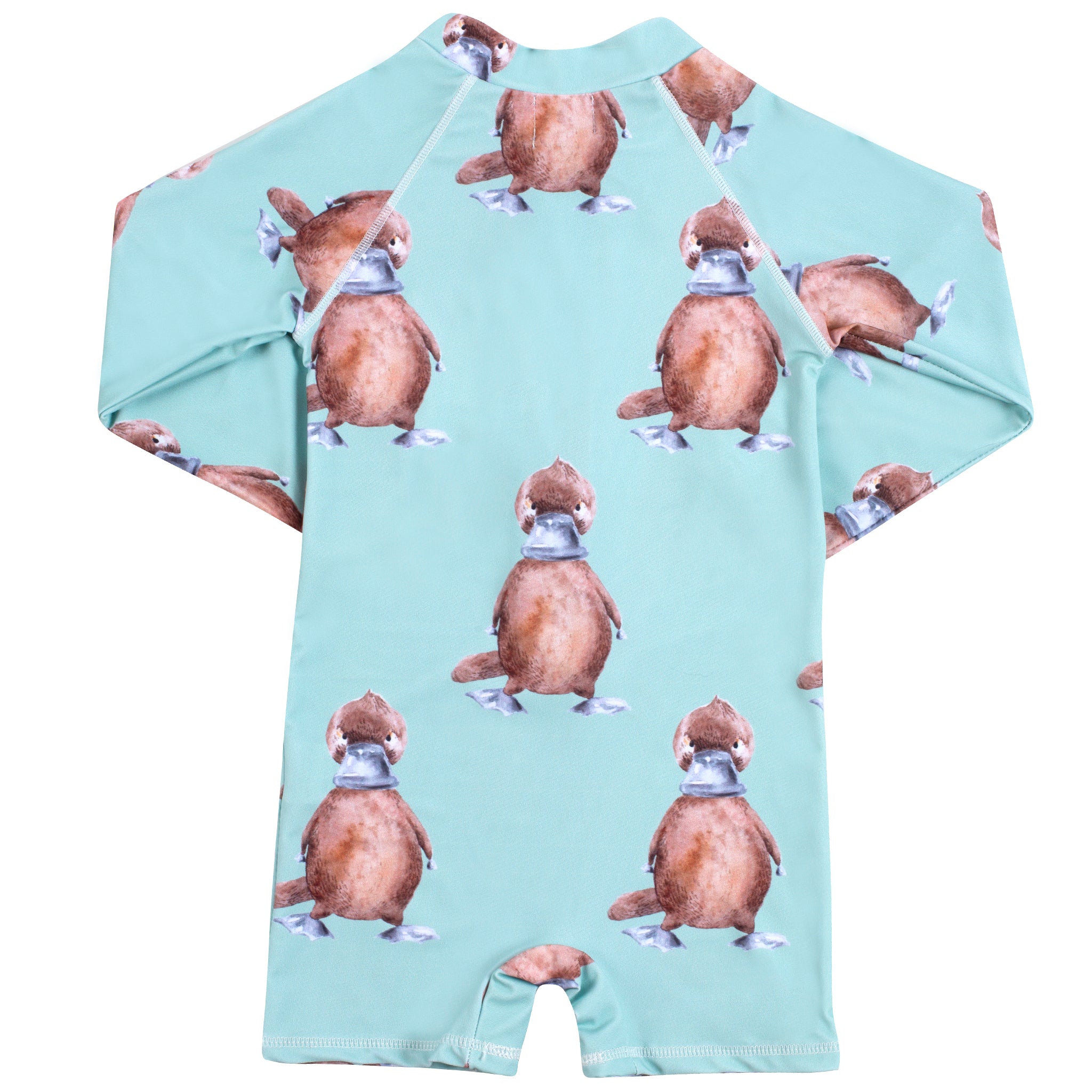 Green Platypus Unisex Long Sleeve Zip Swimmers - Cheeky Chickadee Store